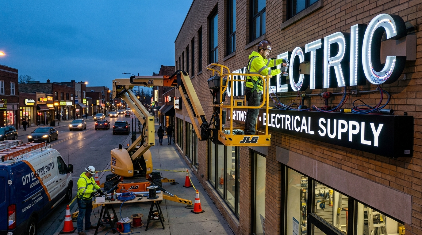 Lighting & Electrical - City Signworks project photo