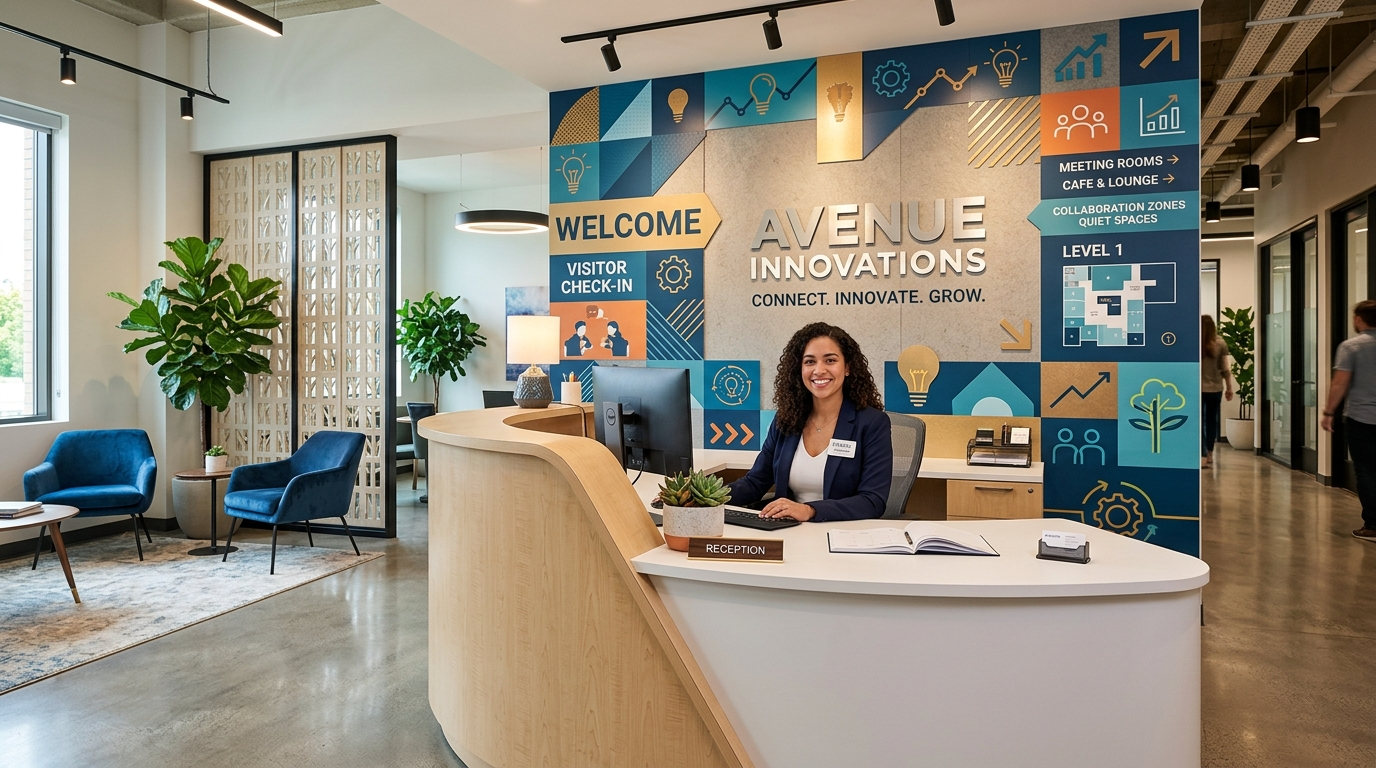 Reception & Interior Graphics - City Signworks project photo