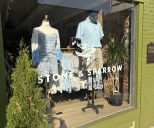 Window Graphics | Second surface mounted cut vinyl Second surface mounted window graphics for upscale retail clothing in Westerville