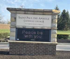 Monument Sign | Masonry with LED Electronic Message Center Church monument sign with masonry and LED electronic message center in Westerville