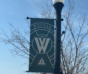 Banner Sign | Pole Mounted Pole mounted banner sign for an office park in Westerville